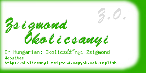 zsigmond okolicsanyi business card